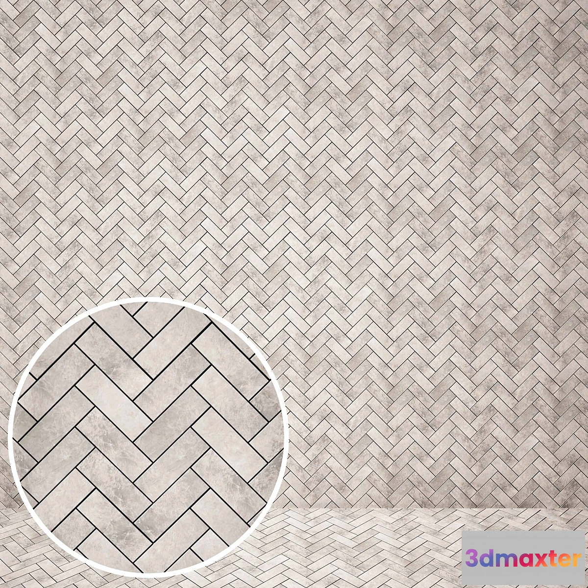 656537 - IRIS Cube Mosaic Chevron white