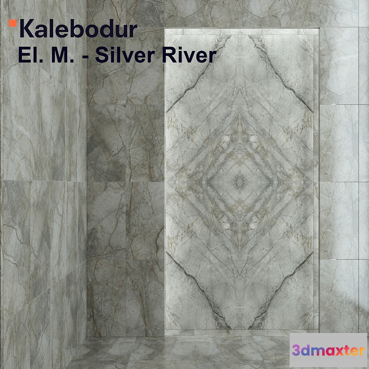 664145 - Tile Kale Elegant Marbles - Silver River