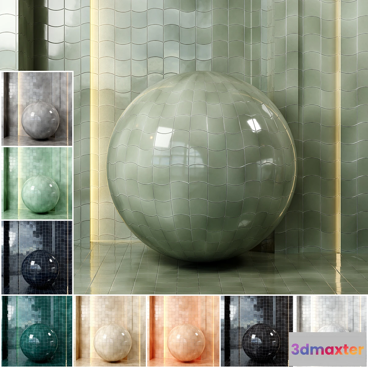 680562 - (4k) (9)color Equipe Wave ceramics vol 4-(New Pattern)-(Seamlesspbrtileable)