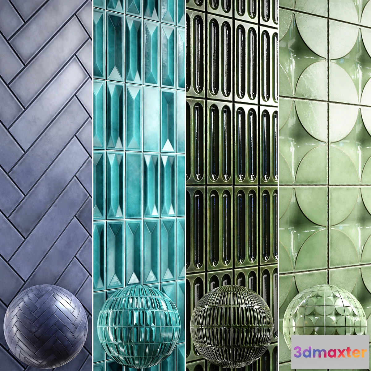 685574 - Tile 4K Materials A3 - 4 materials