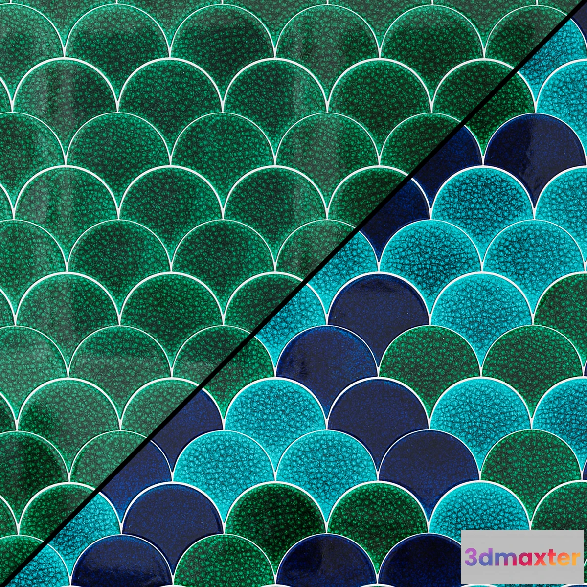 685608 - Ceramic tiles Mosaic MALLAS production Cevica fish scales