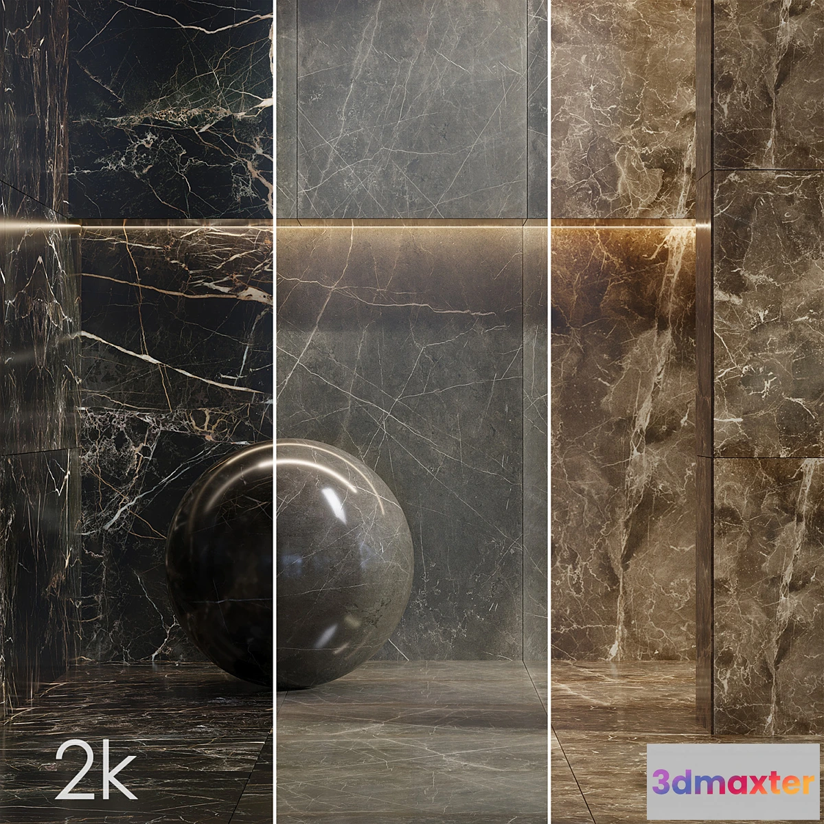 752363 - Caesar Set 26 - Marble BUNDLE - 4 types Emperador Graphite Nero - No.2