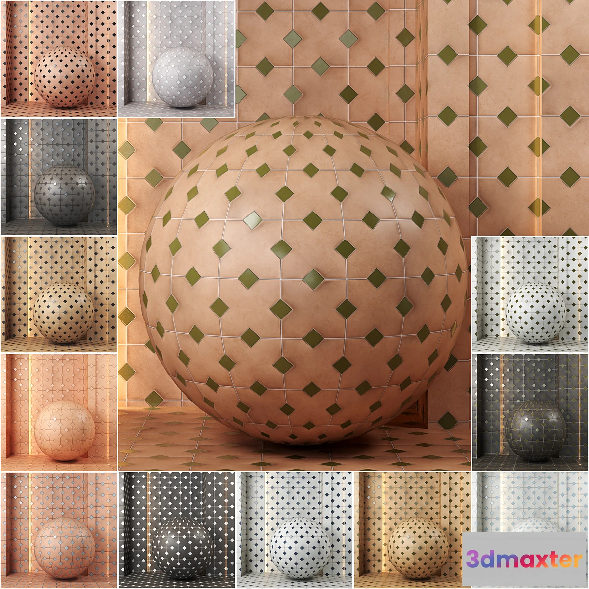 778997 - 4k 13color Equipe kasbah ceramics material & texture Set 01-(Seamlesspbr) - No.2