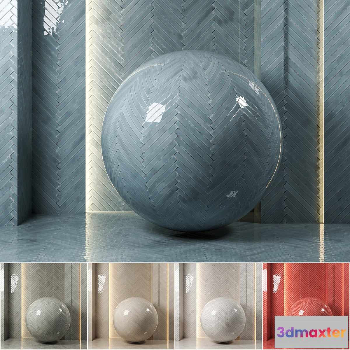 779027 - (4k)(5colors)Carolina Polished Ceramic Wall Tiles Set 1-(Seamless pbr) - No.2