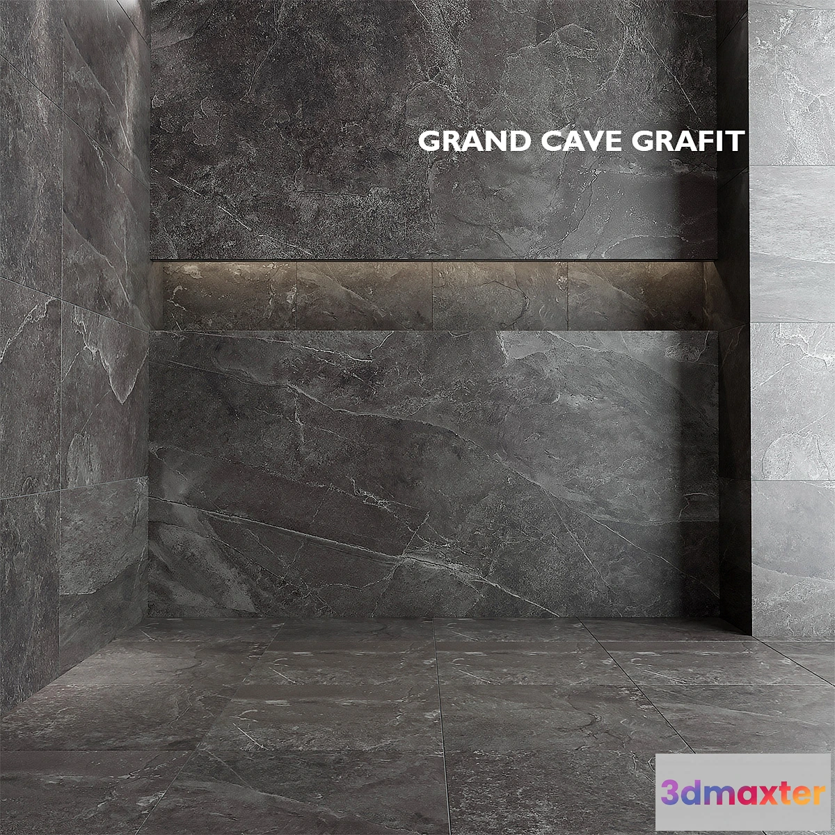 819022 - Tubadzin Monolith Grand Cave Graphite