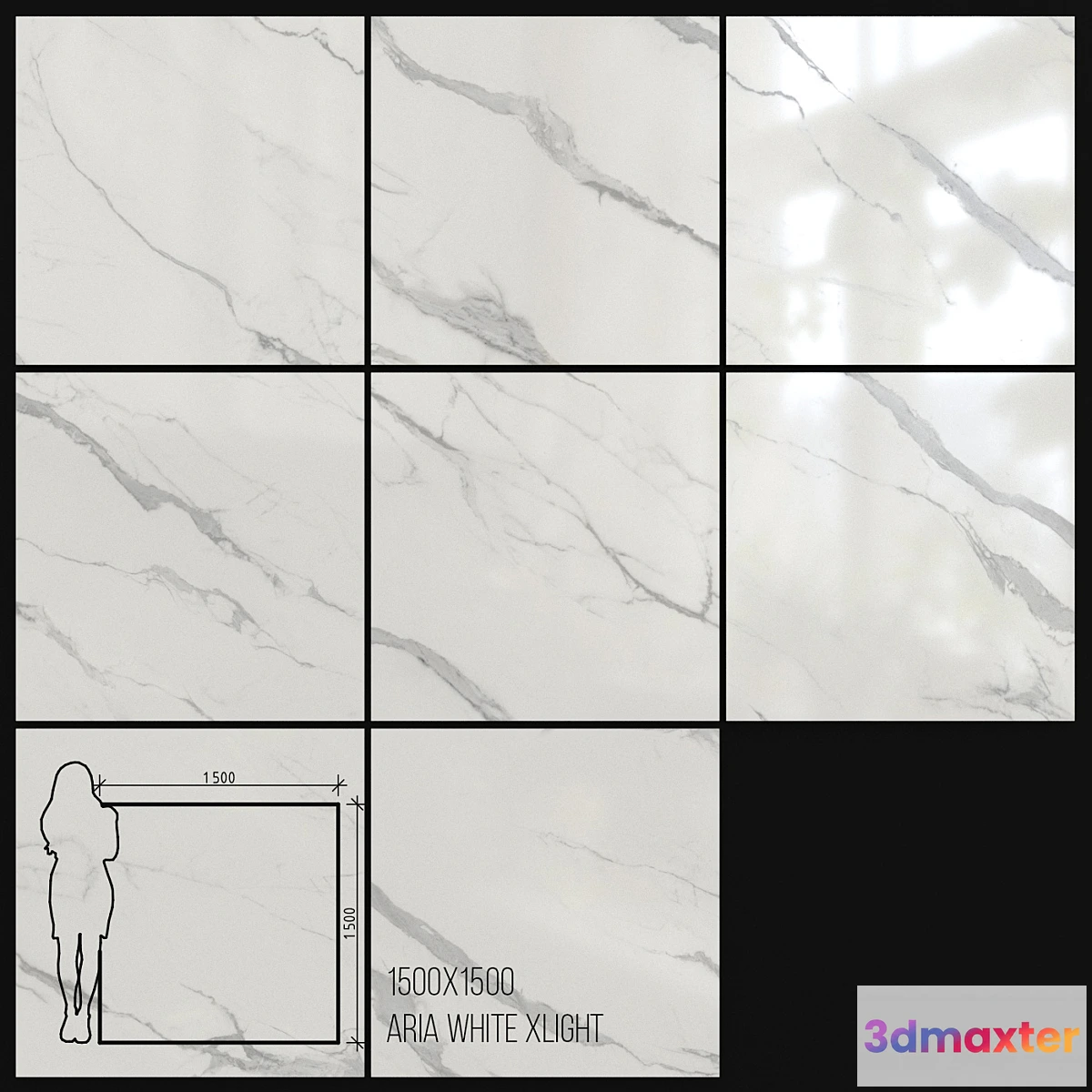 857607 - Ceramic Tile Urbatek Porcelanosa Xlight Aria White 1500×1500 - No.4