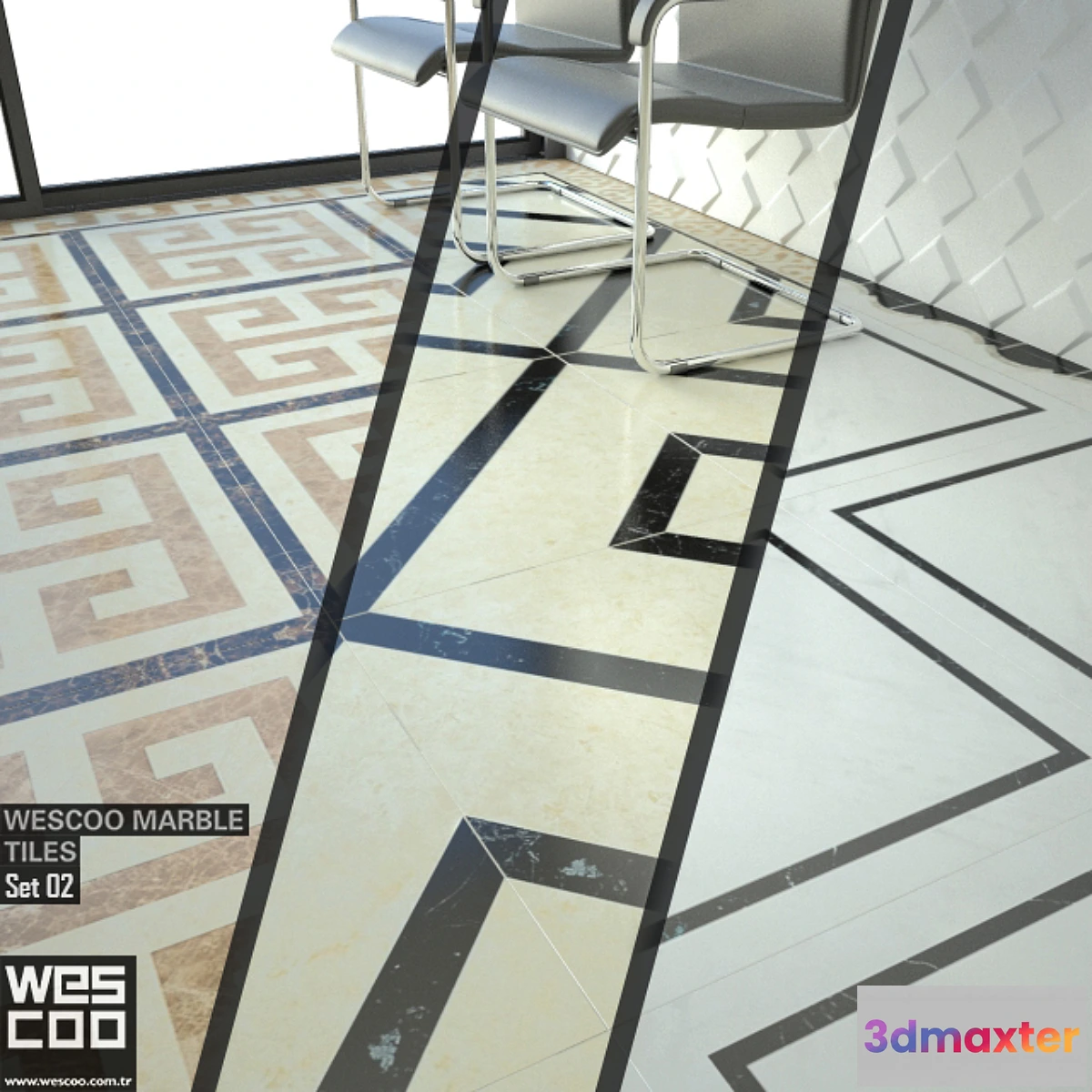 896986 - WESCOO Marble Tiles WATERJET DECORS ACCESSORIES Set 02 - No.2