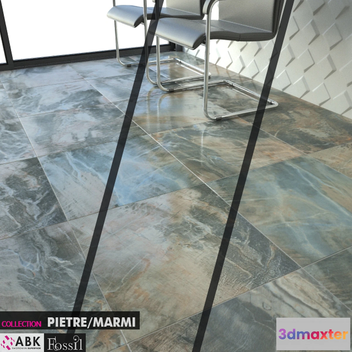 897026 - ABK COLLECTION PIETRE MARMI FOSSIL BLUE - No.2