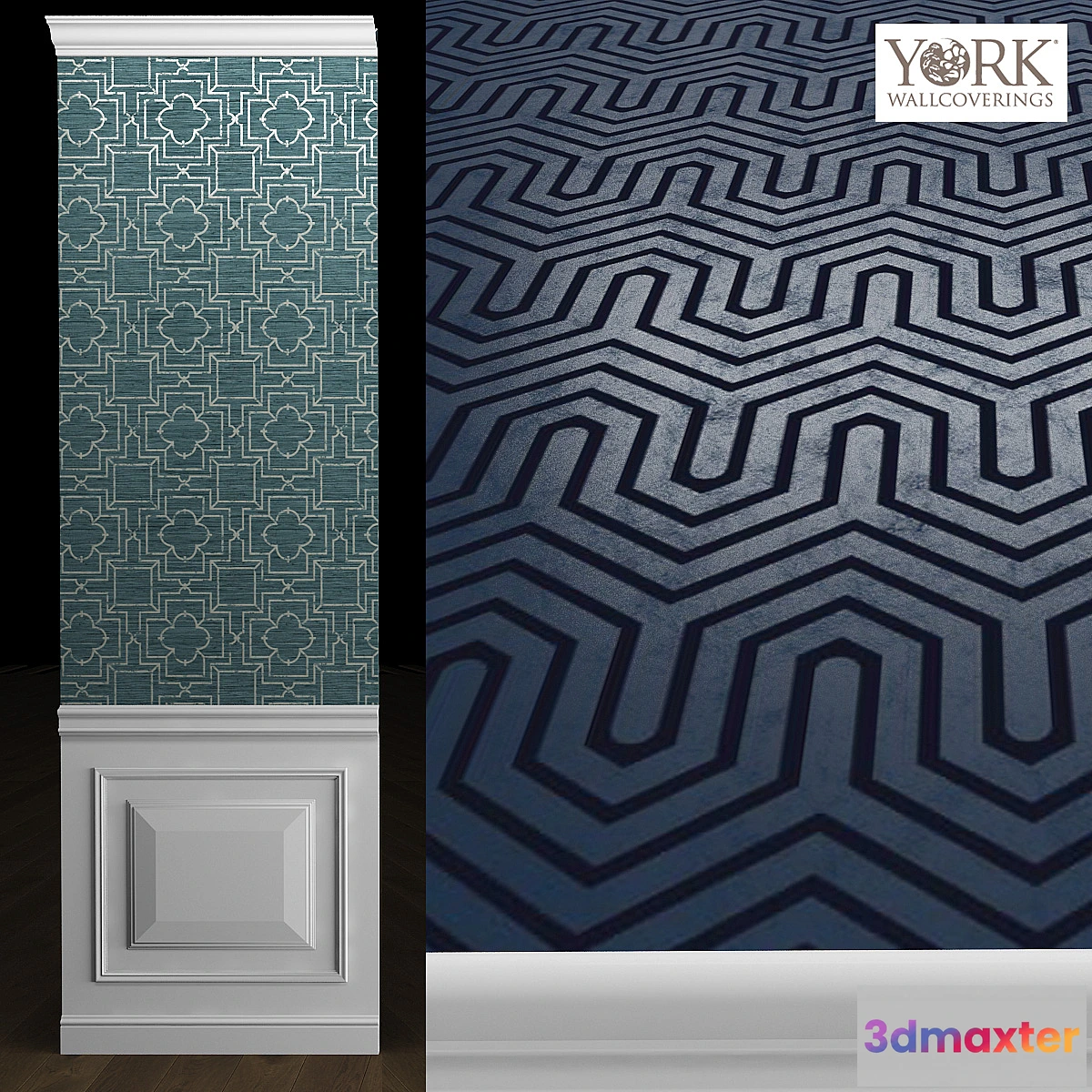 1327306 - York Ashford Geometrics Wallpaper 3D Max