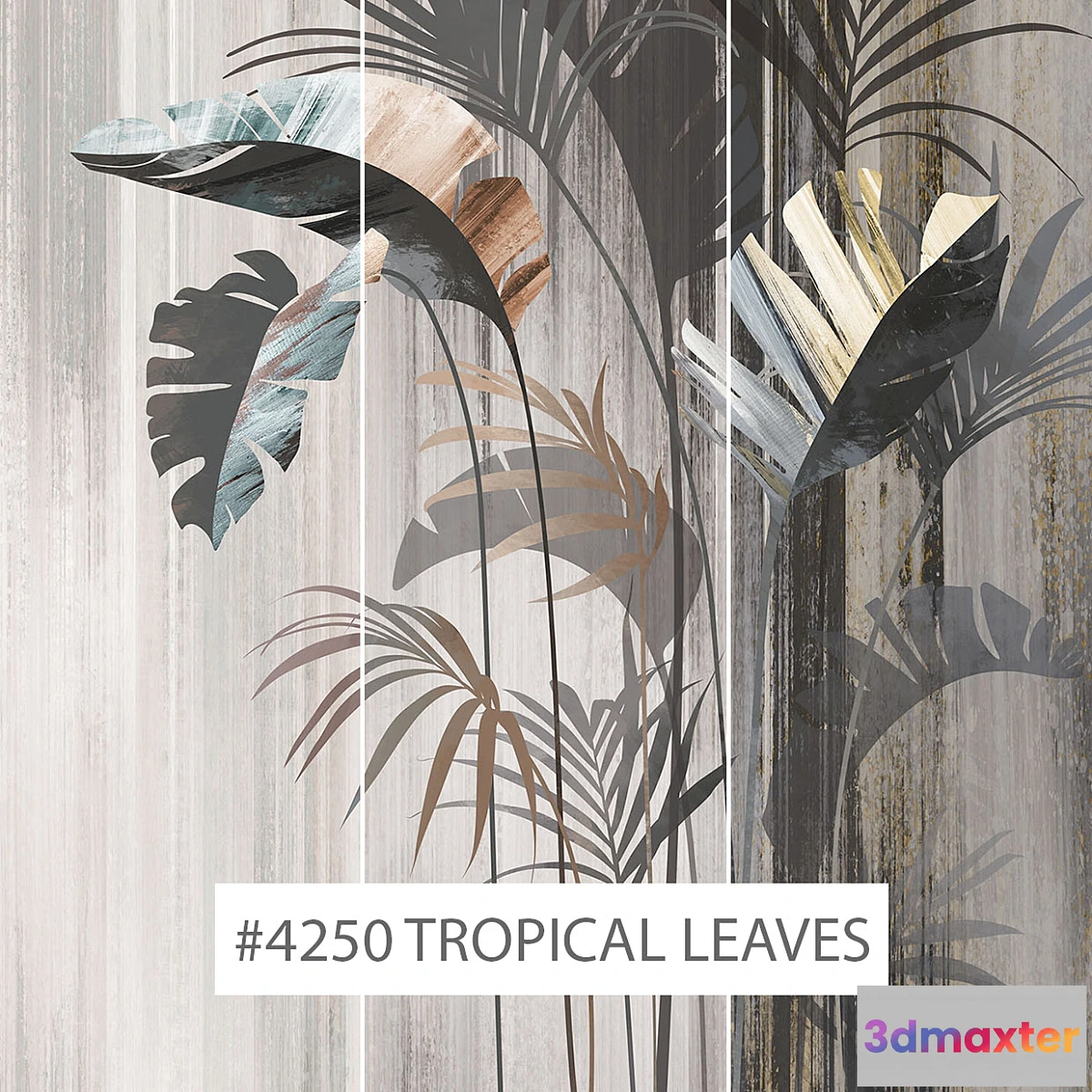 1329999 - Creativille  wallpapers  4250 Tropical Leaves 3D Max