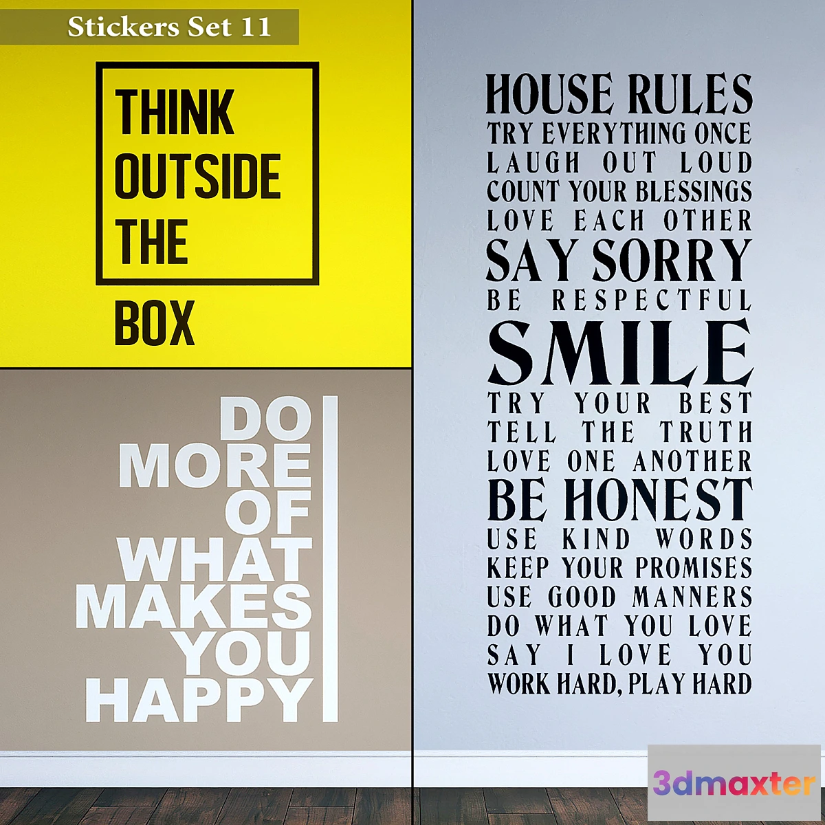 1394652 - Stickers Set 11 3D Max