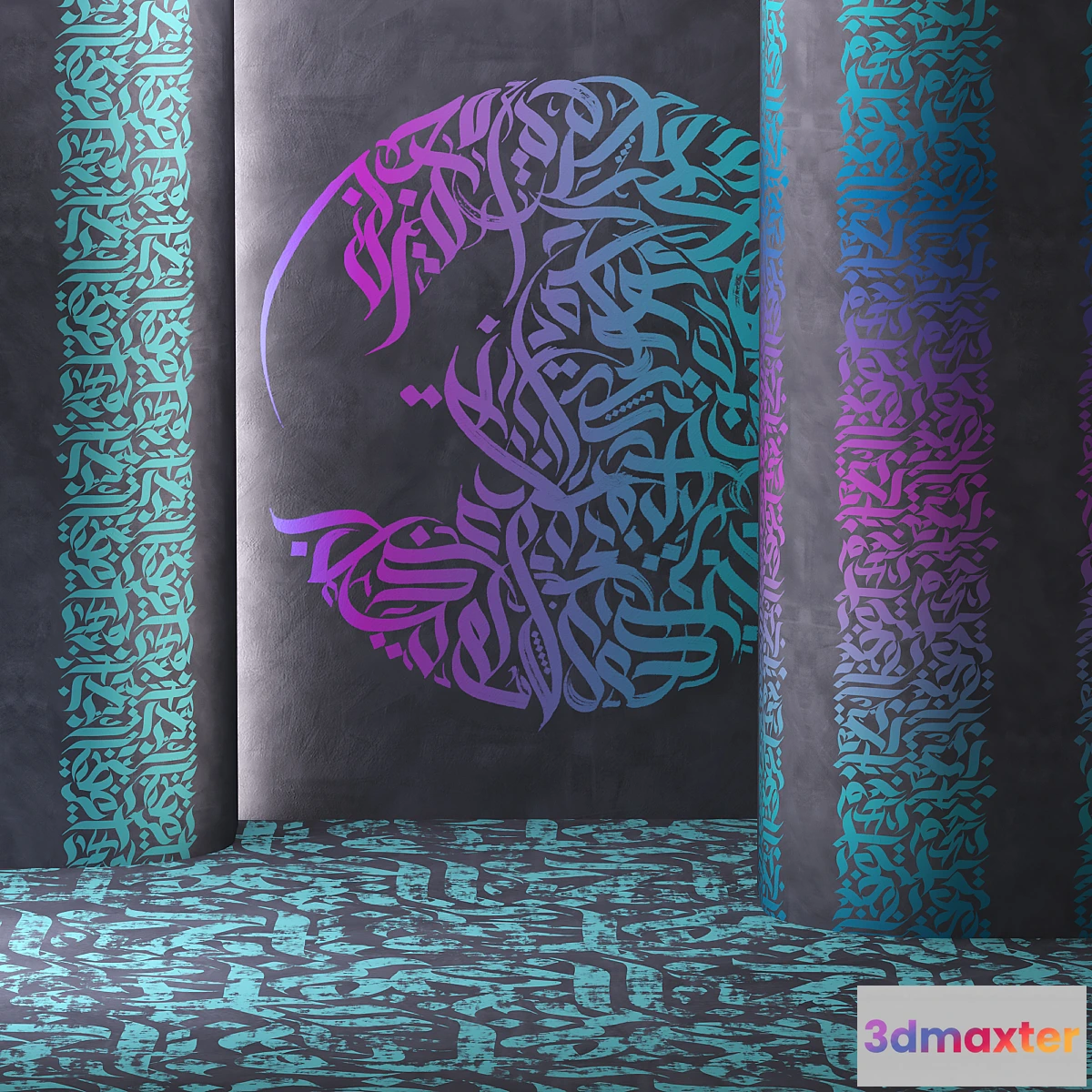 1444270 - Calligraphy (seamless) 3D Max