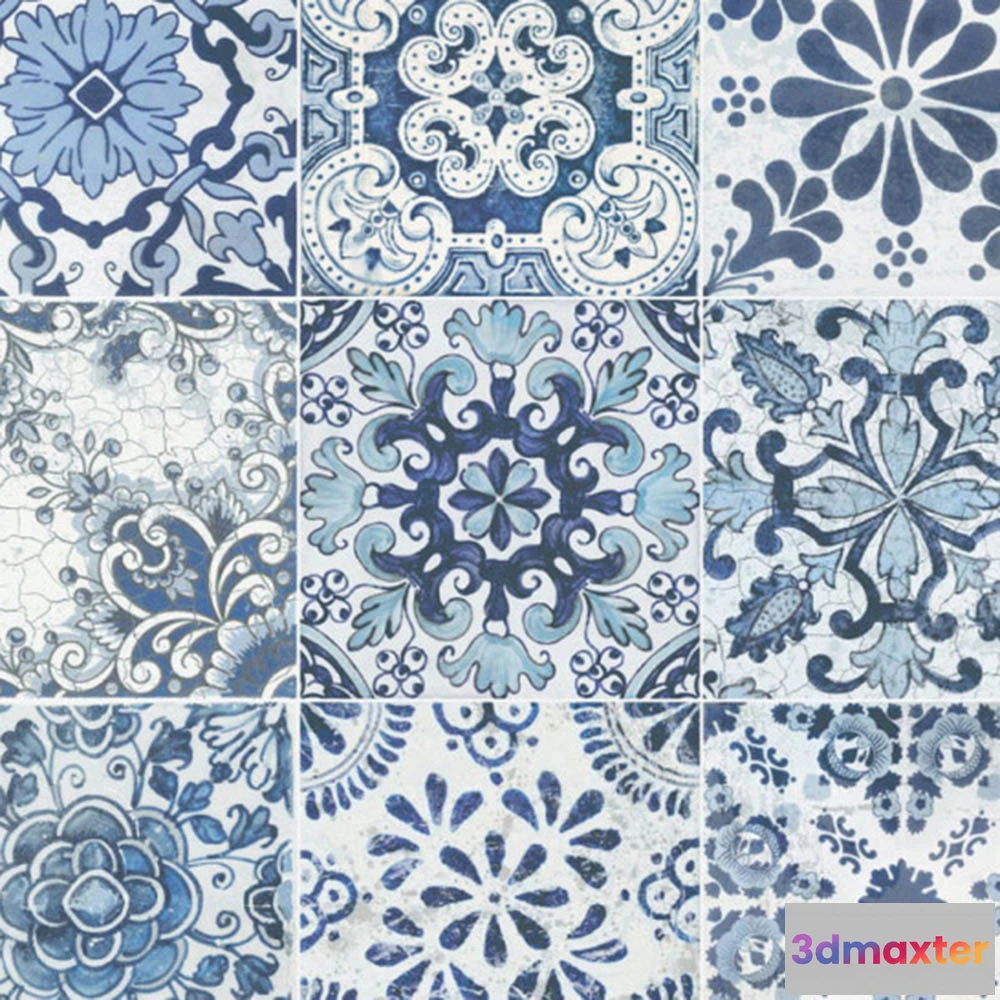 1675069 - Apavisa  - Blue Pre-Scored Majolica 3D Max