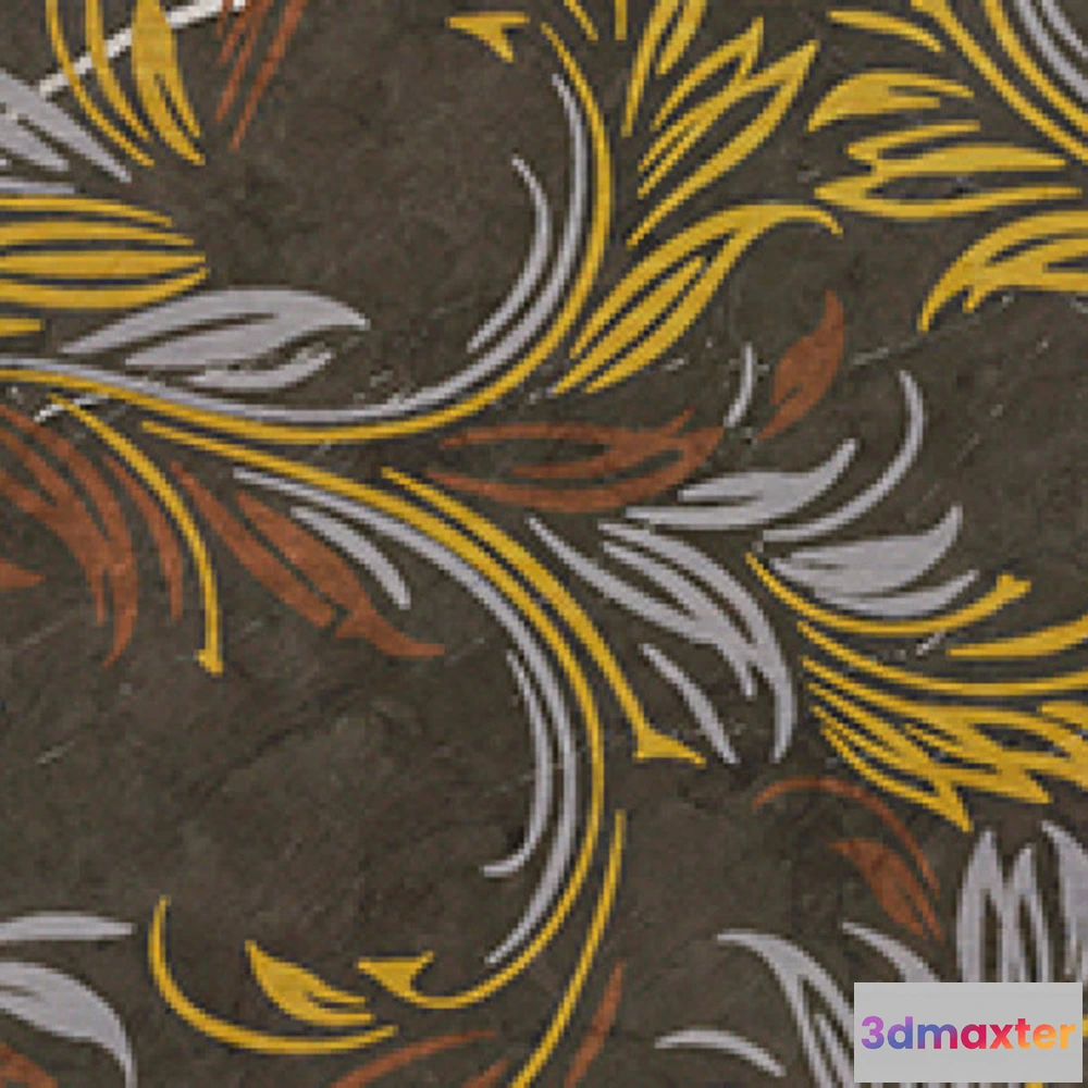 1675075 - Apavisa  - Grey Pol Leaves Decor Pietra 3D Max