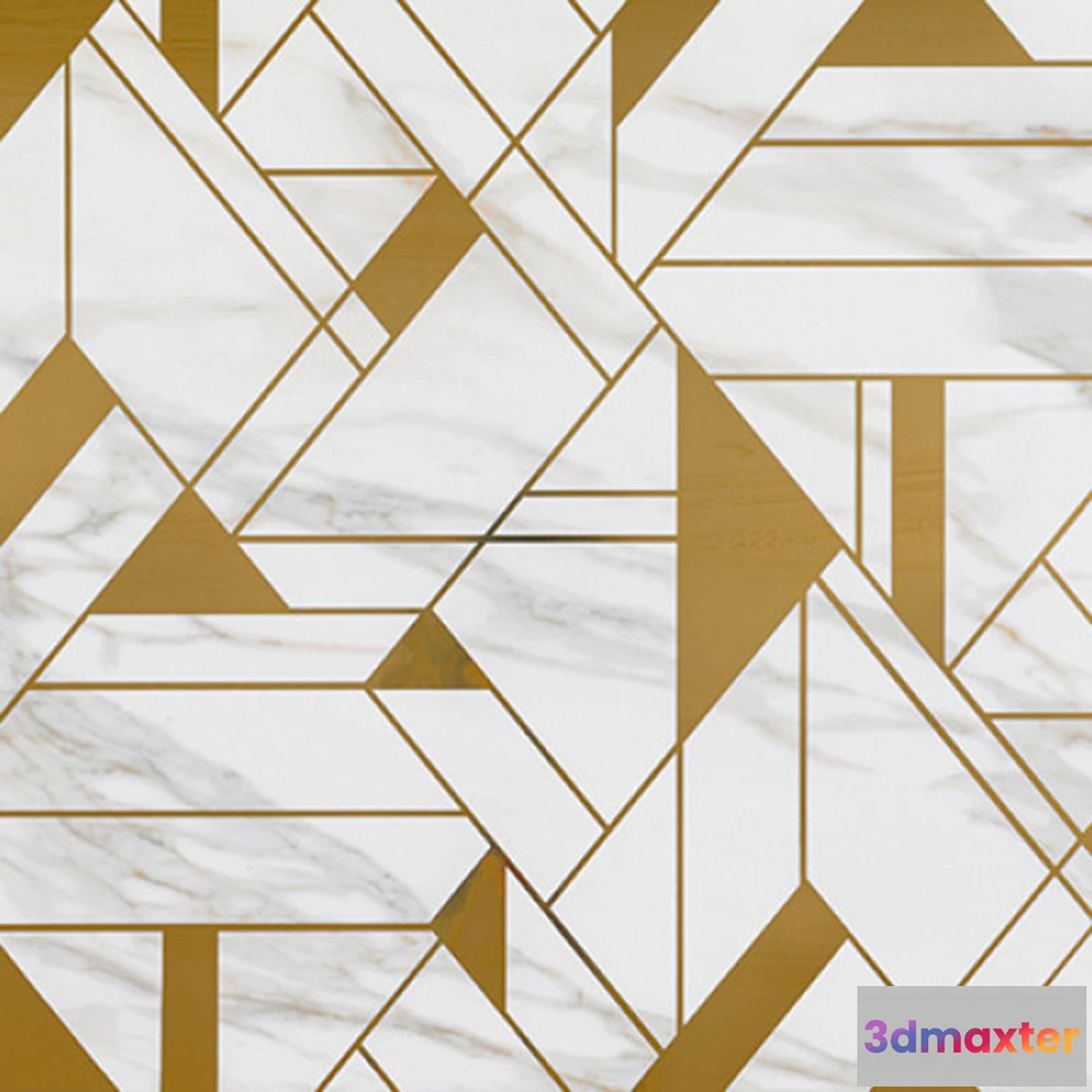 1675137 - Apavisa  - Gold Geometry Glossy Borghini 3D Max