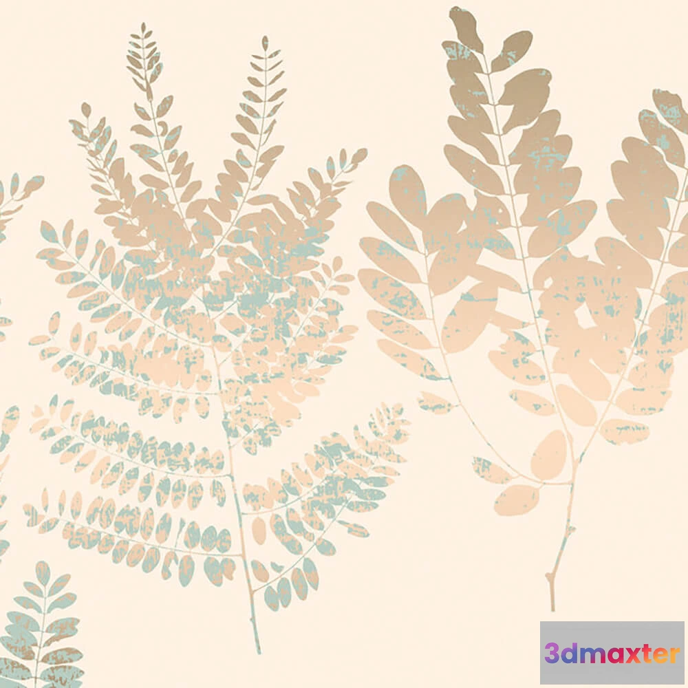 1675161 - Architects Paper - Wallpaper Gold leaf 3D Max