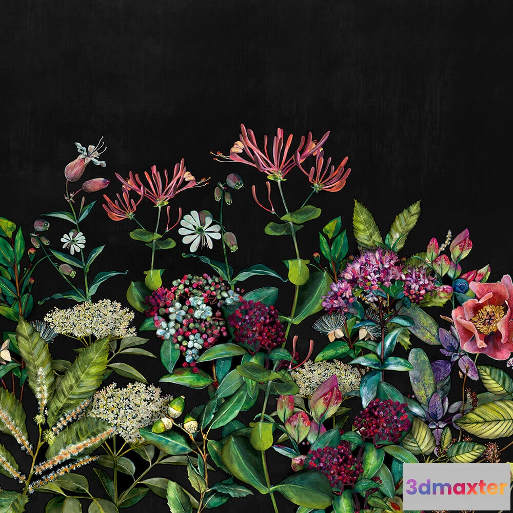 1675289 - Coordonné - Wallpaper Wild Floral 3D Max