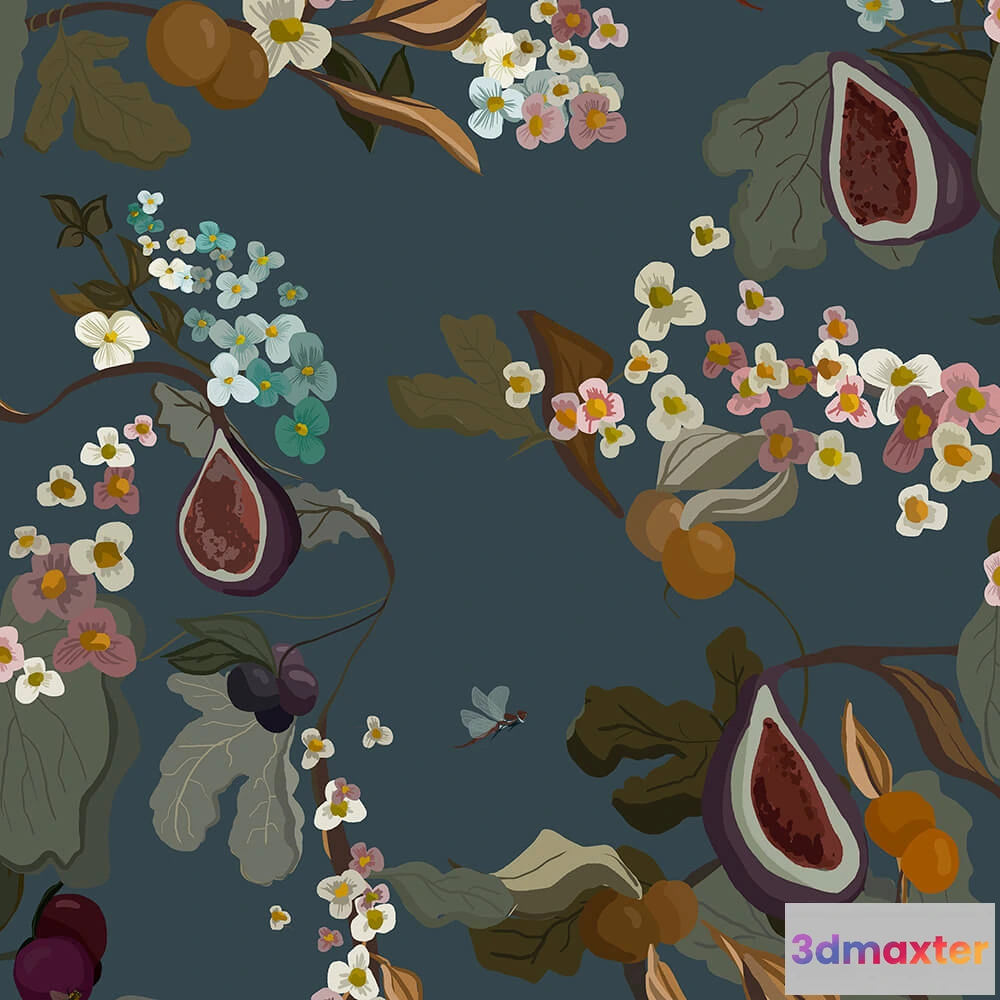 1675321 - Coordonné - Wallpaper Fruits 3D Max