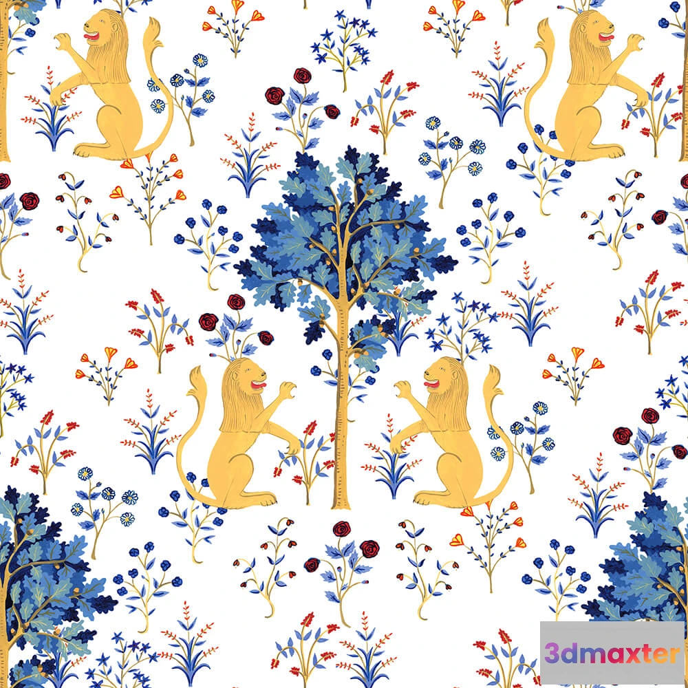 1675335 - Coordonné - Wallpaper Medieval Tapestry Deep 3D Max