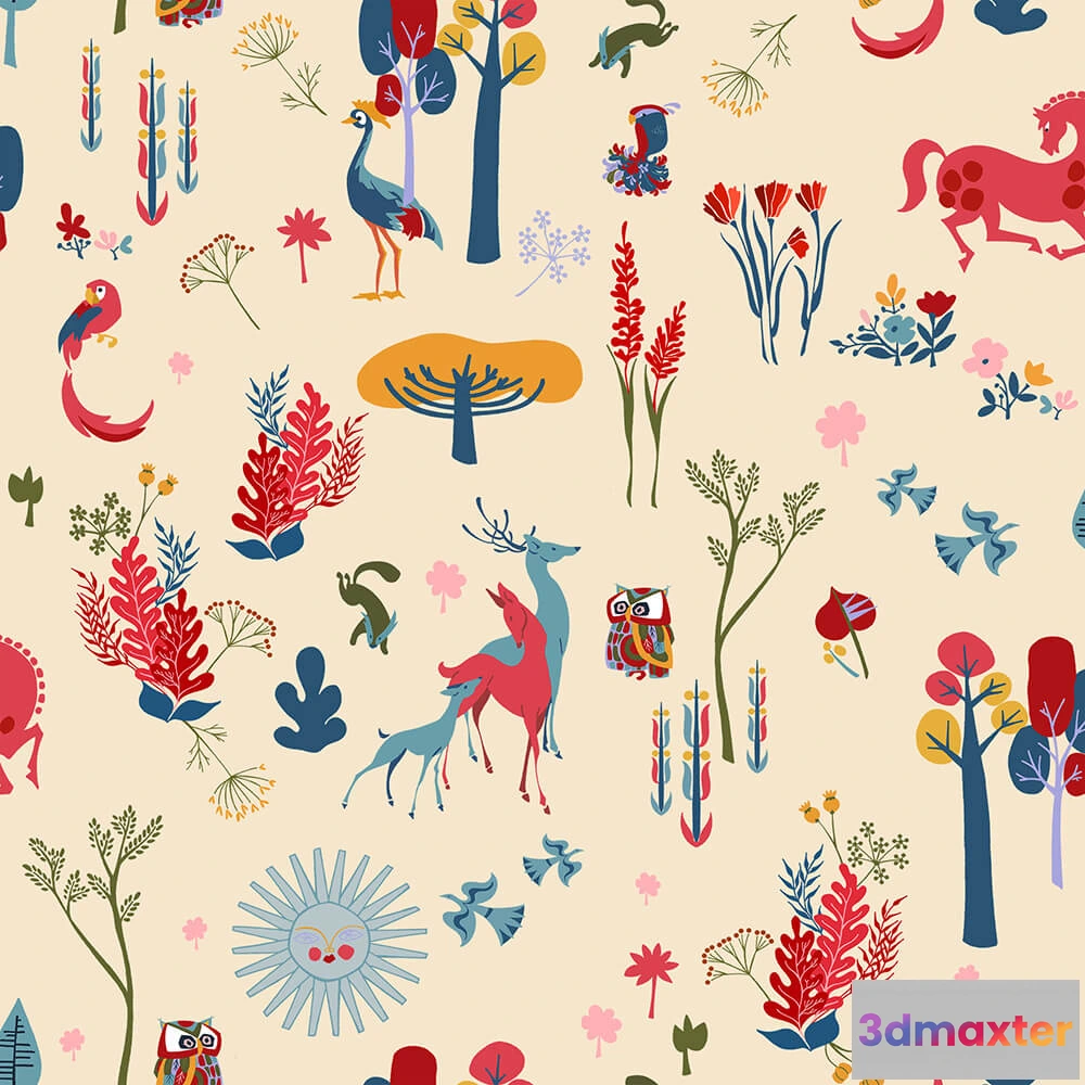 1675369 - Coordonné - Wallpaper El bosque animado 3D Max