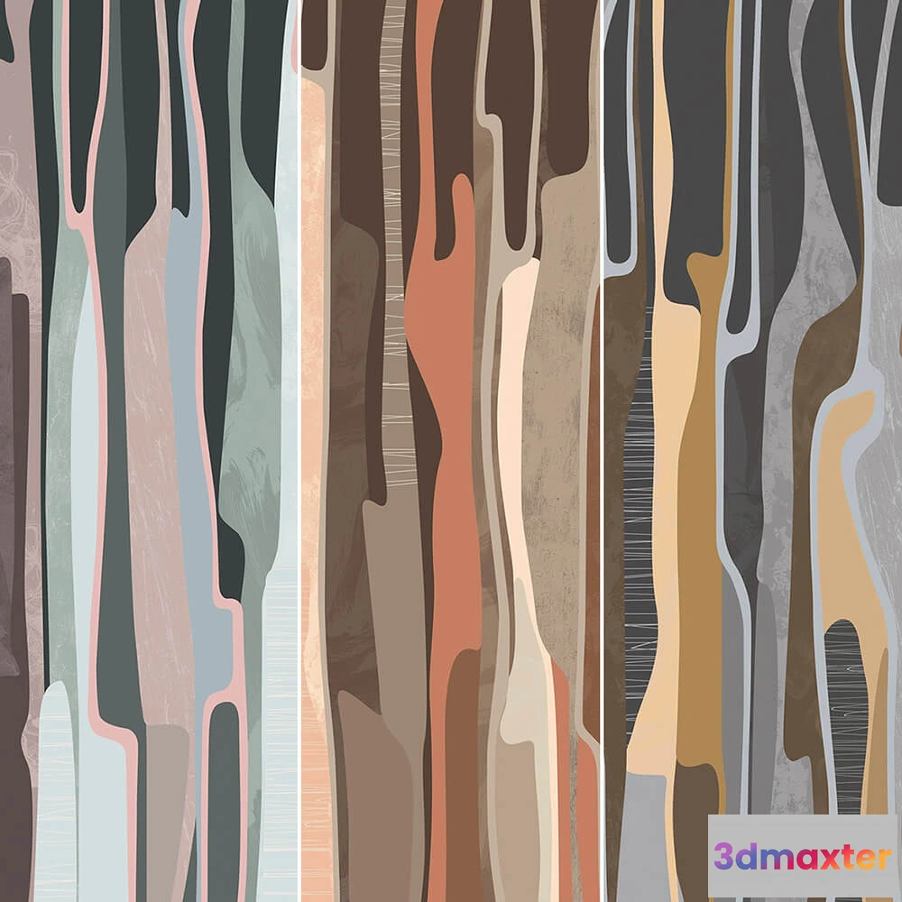 1675453 - Creativille - Wallpaper 853039 soft vertical shapes 3D Max