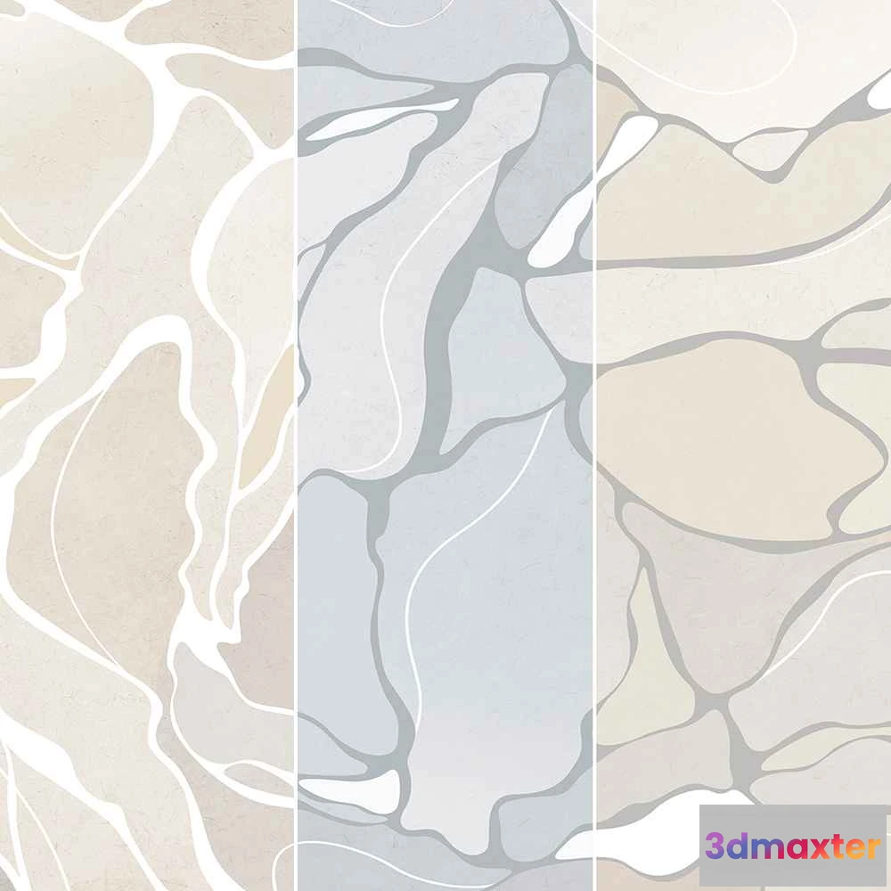 1675459 - Creativille - Wallpaper 8520 flowing shapes 3D Max