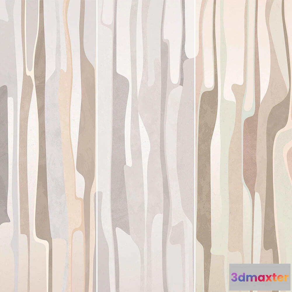 1675471 - Creativille - Wallpaper 8530 soft vertical shapes 3D Max