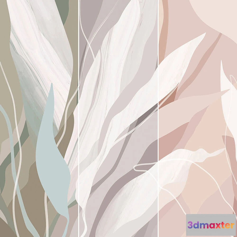 1675477 - Creativille - Wallpaper 45438 abstract leaves 3D Max