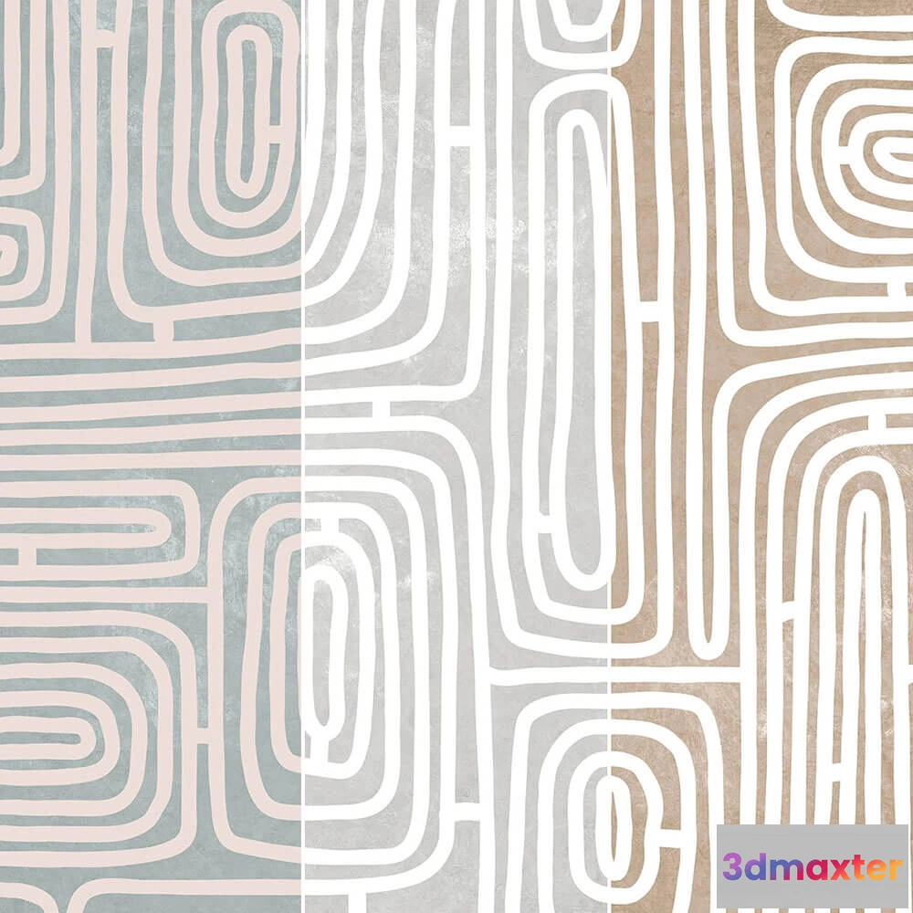 1675479 - Creativille - Wallpaper 8305 labyrinths of lines 3D Max