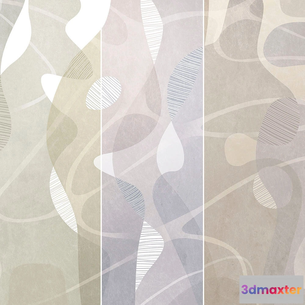 1675487 - Creativille - Wallpaper 8500 ceramic shapes 3D Max