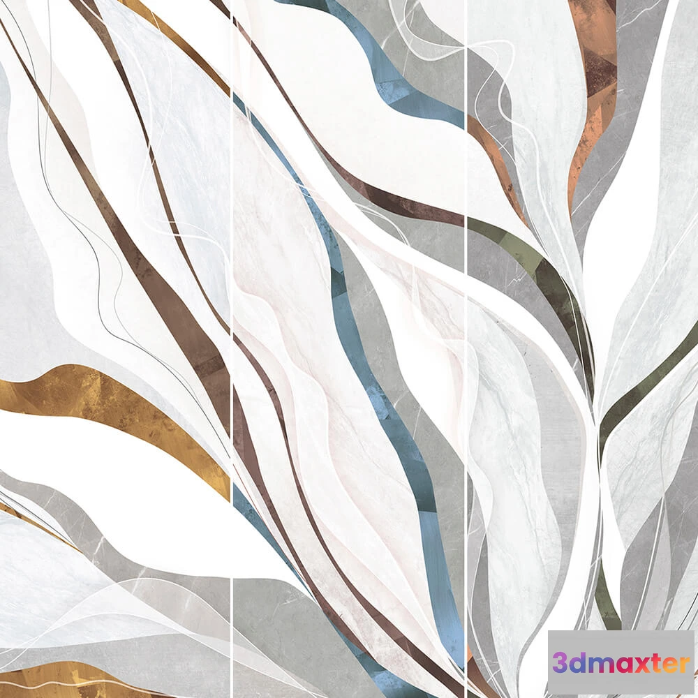 1675503 - Creativille - Wallpaper 3750 stony flower 3D Max