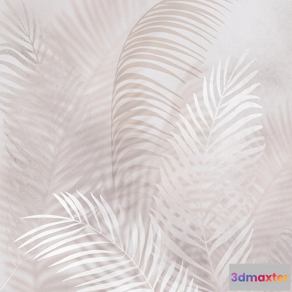 1675509 - Creativille - Wallpaper 4211 palm leaves 3D Max