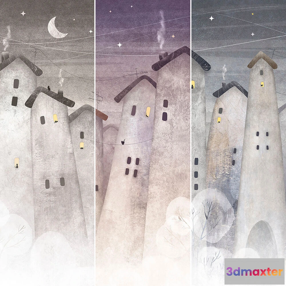 1675539 - Creativille - 2360 Houses with cats 3D Max