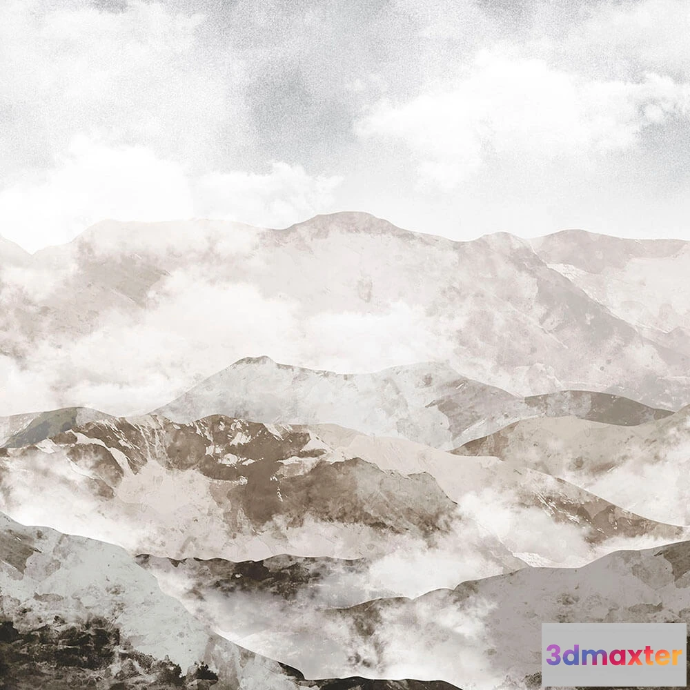 1675587 - Creativille - 2570 Cloudy Mountains 3D Max