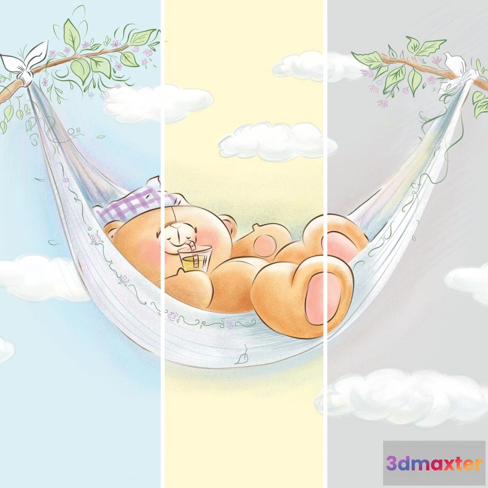 1675687 - Dress-wall - Wallpaper Teddy bear 3D Max