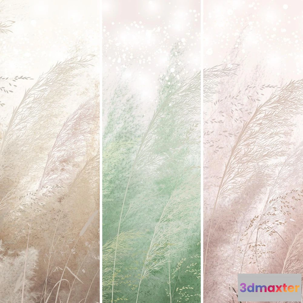 1675695 - Dress-wall - Wallpaper Wind in the grass 3D Max