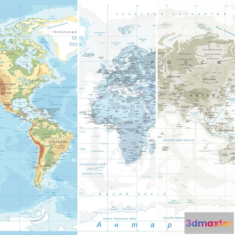 1675699 - Dress-wall - Wallpaper World map geographic 3D Max