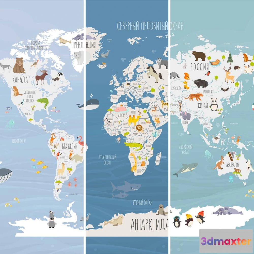 1675713 - Dress-wall - Wallpaper Oceania world map 3D Max