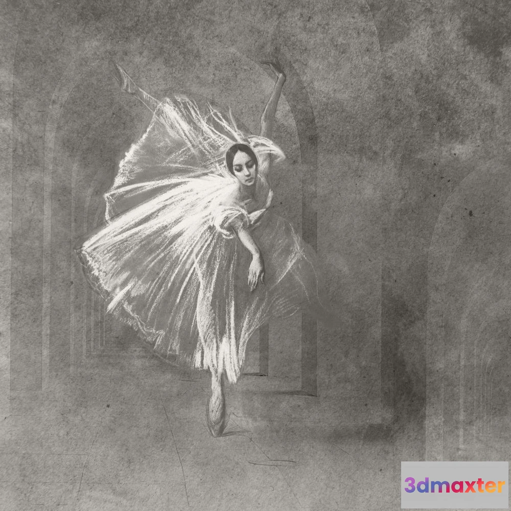 1675777 - Dress-wall - Wallpaper Ballet 3D Max