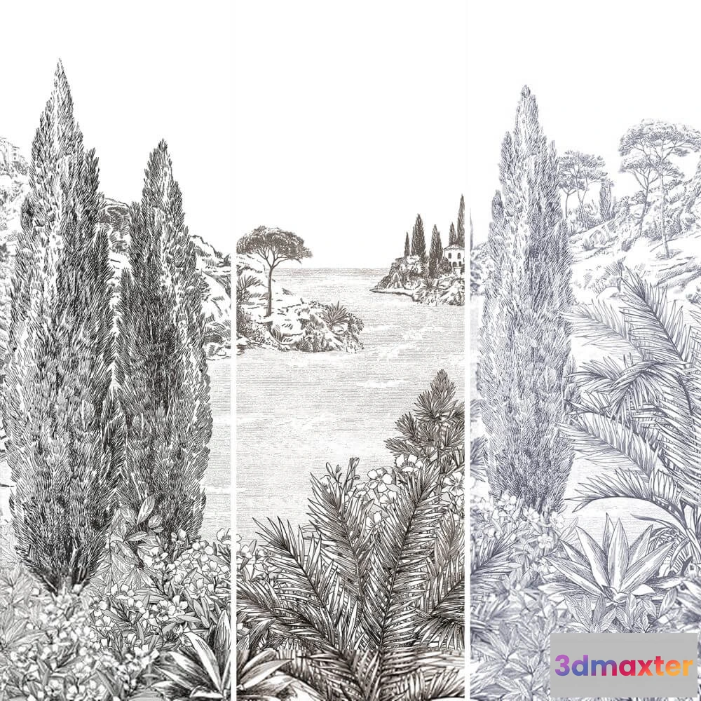 1675781 - Dress-wall - Wallpaper Cyprus 3D Max