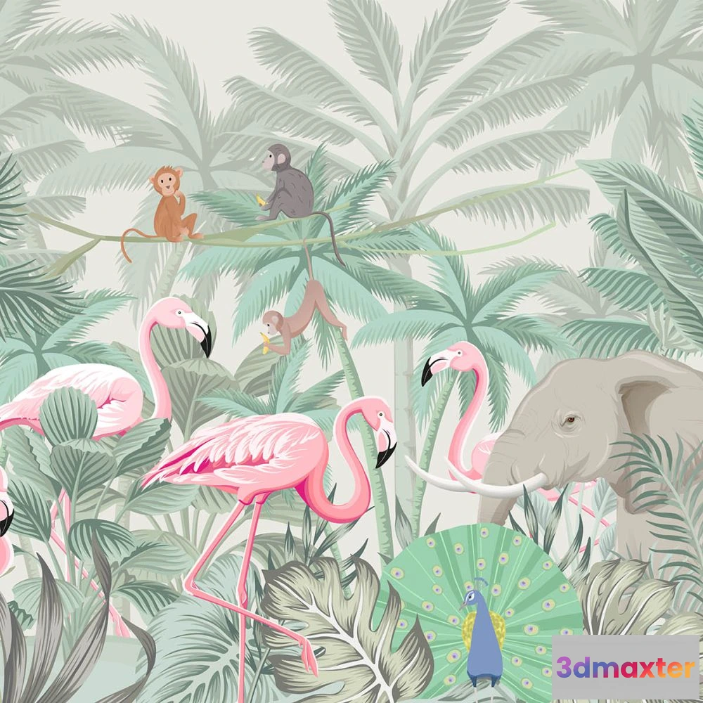 1675821 - Dress-wall - Wallpaper Exotic 3D Max