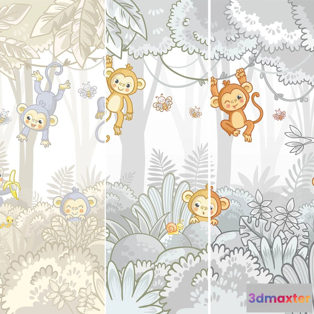 1675823 - Dress-wall - Wallpaper Monkeys 3D Max