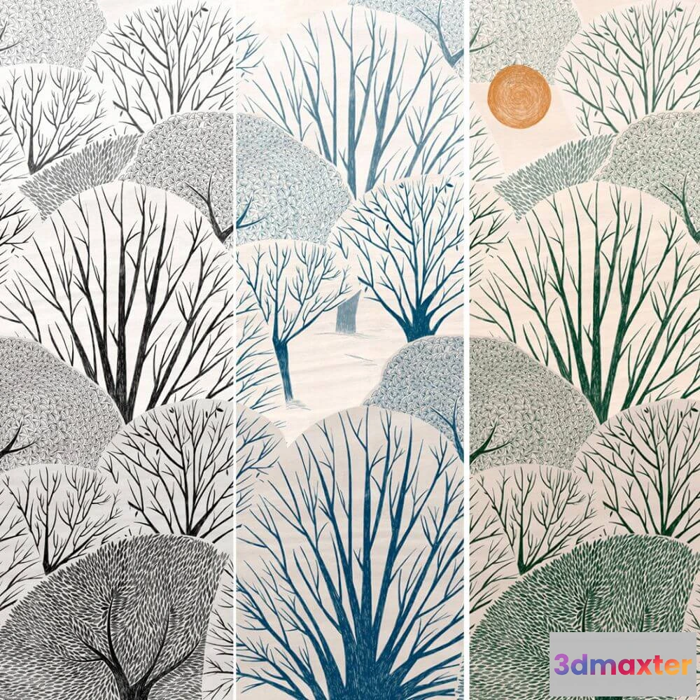 1675853 - Dress-wall - Wallpaper Tree 3D Max