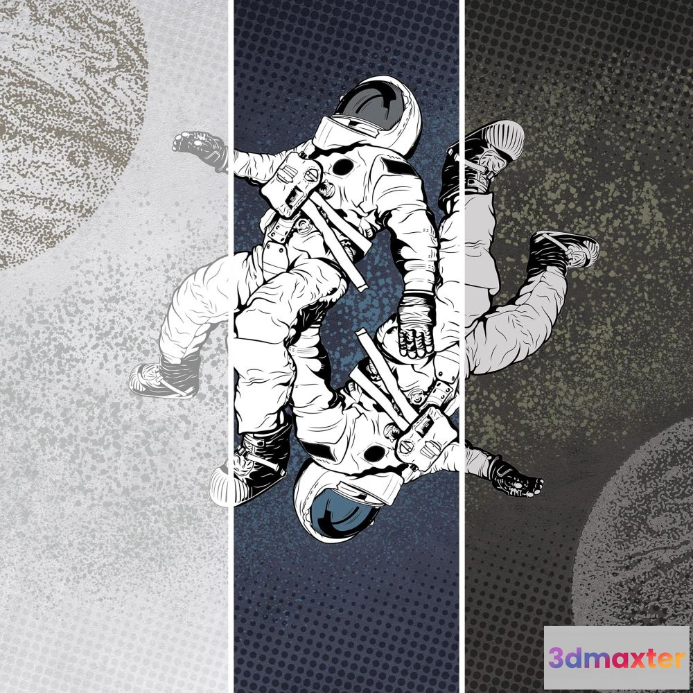 1675855 - Dress-wall - Wallpaper Astronauts 3D Max