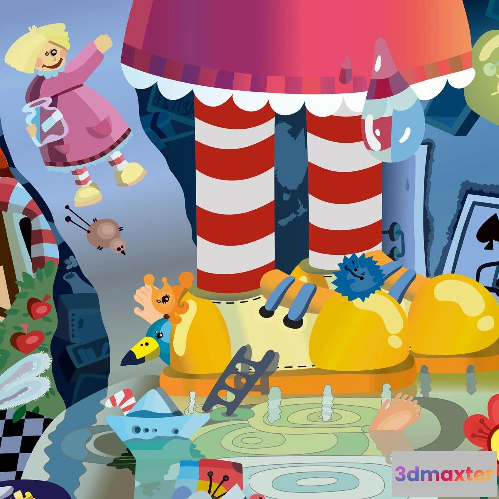 1675863 - Dress-wall - Wallpaper Alisa 3D Max