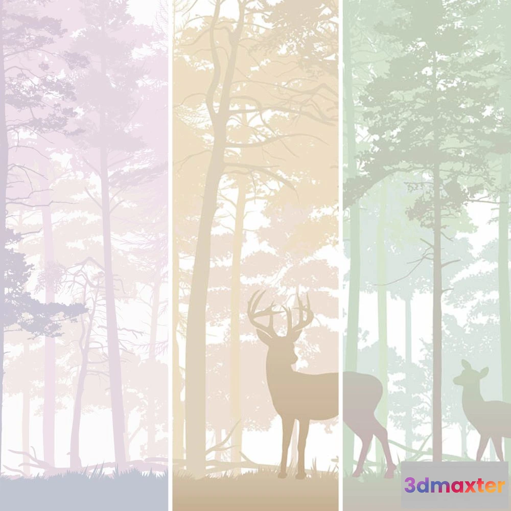 1675873 - Dress-wall - Wallpaper Belovodie 3D Max