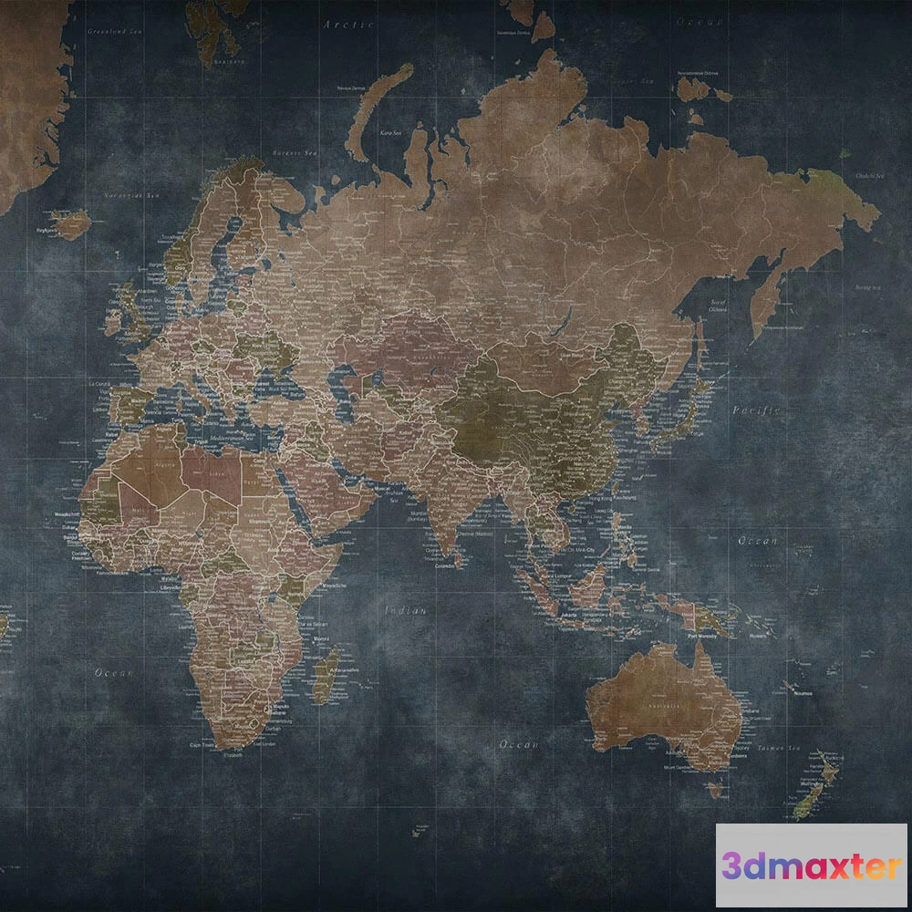 1676455 - Factura - World map 3D Max