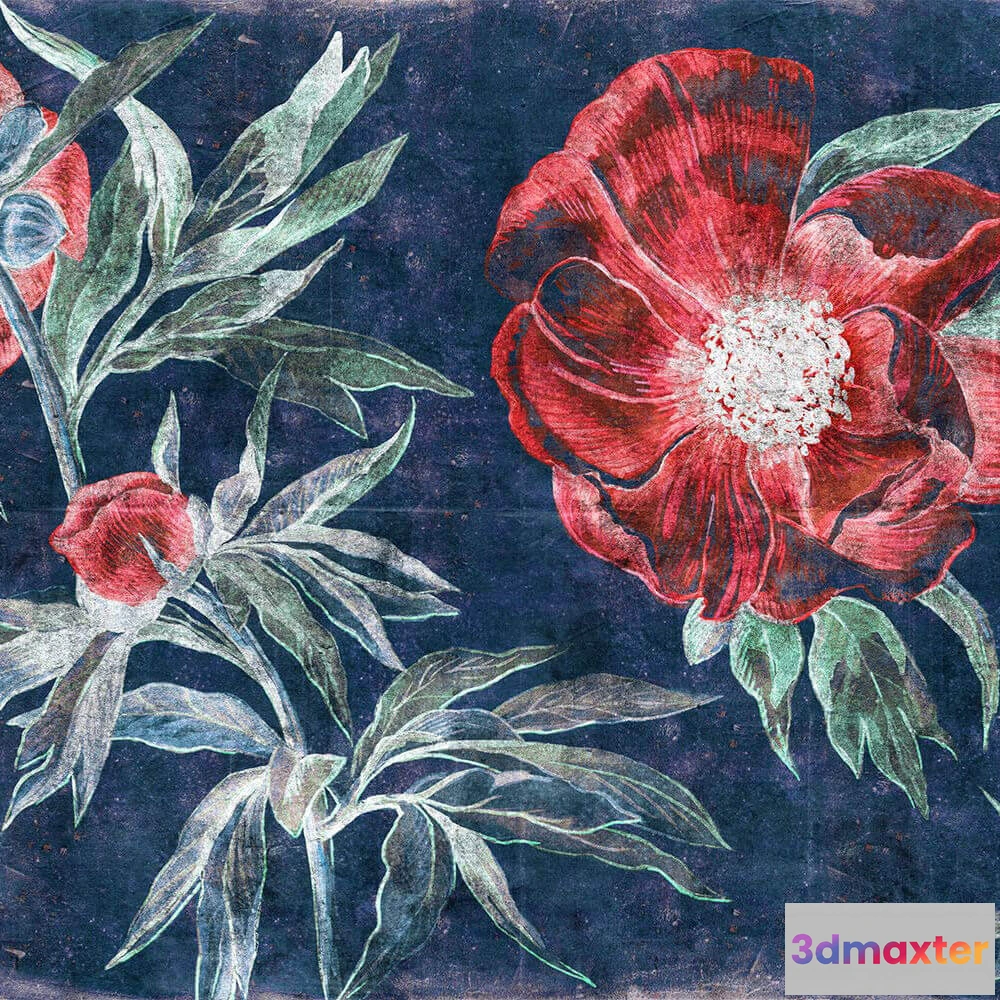 1676471 - Factura - Red peony 3D Max