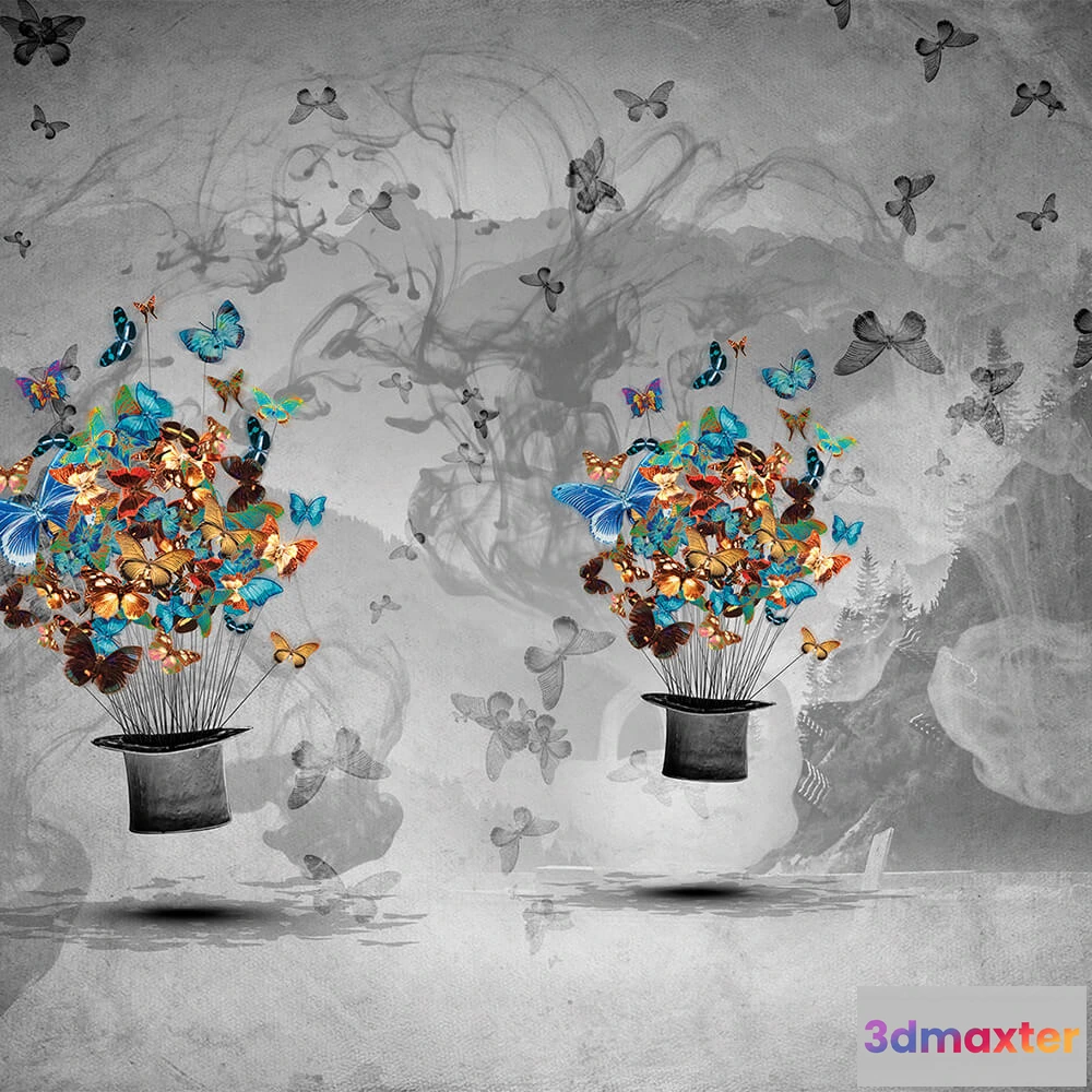 1676696 - INSTABILELAB - Wallpaper Fly Cap 3D Max