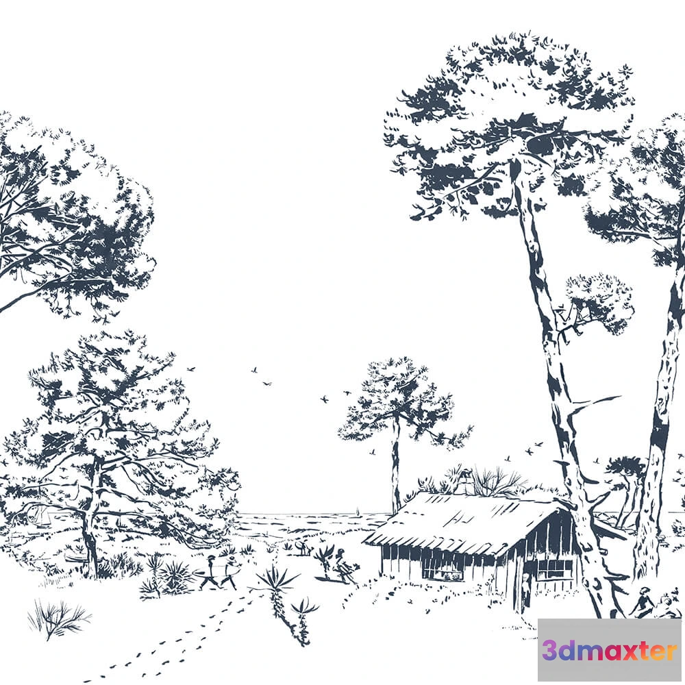 1677056 - Isidore Leroy - Wallpaper Le pins 3D Max